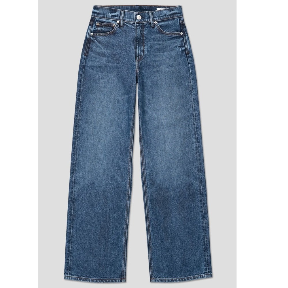 AYR The Secret Sauce High Rise Straight Leg Jeans Blue 27S Indigo Made in LA